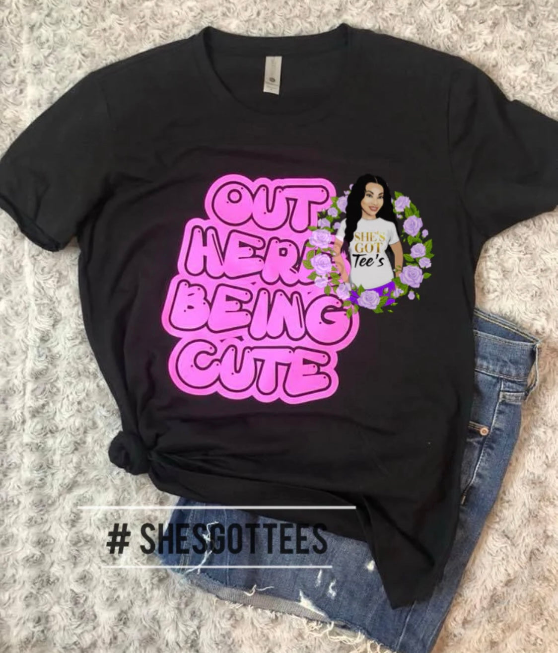 OUT HERE BEING CUTE Sweatshirts