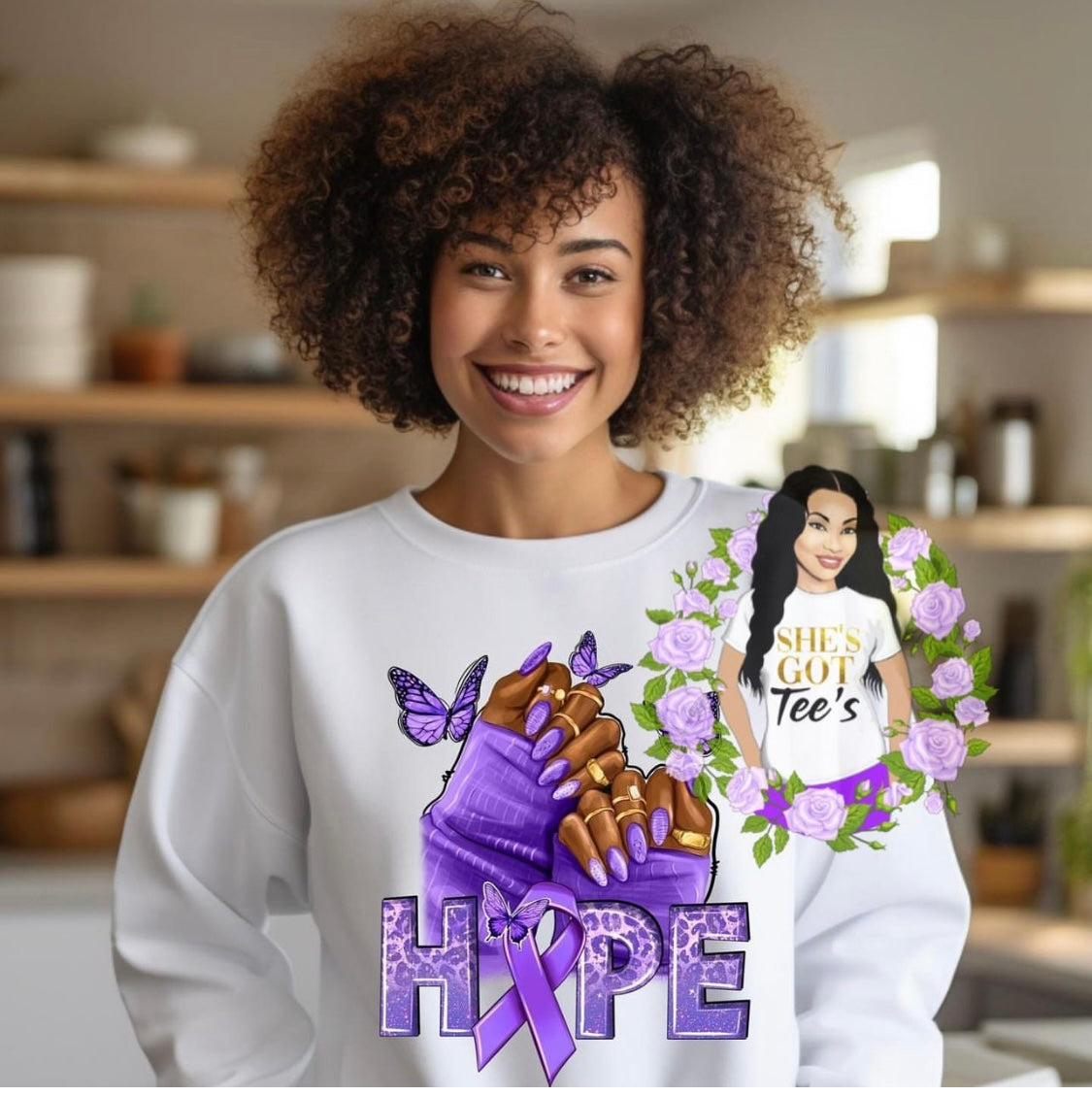 HOPE PURPLE NAILS Sweatshirt