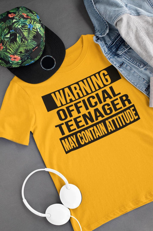 Warning Official Teenager, May Contain Attitude Tee